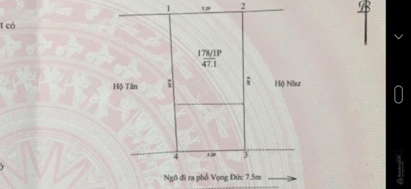 Bán nhà 3 tầng 47.1 m² tại Vọng Đức, Hàng Bài, Hoàn Kiếm, Hà Nội